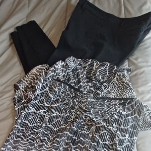 WORTHINGTON Black pants and EAST 5TH top sz 1x